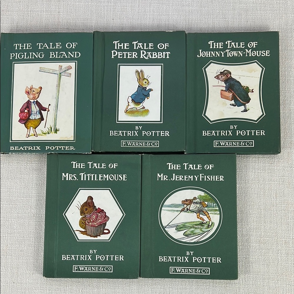 Beatrix Potter Green Book Collection by F. Warne & Co.